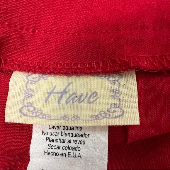 Vintage Red Pencil Skirt by Have | Made in USA | 90s Minimalist Officecore Chic - Picture 9 of 10